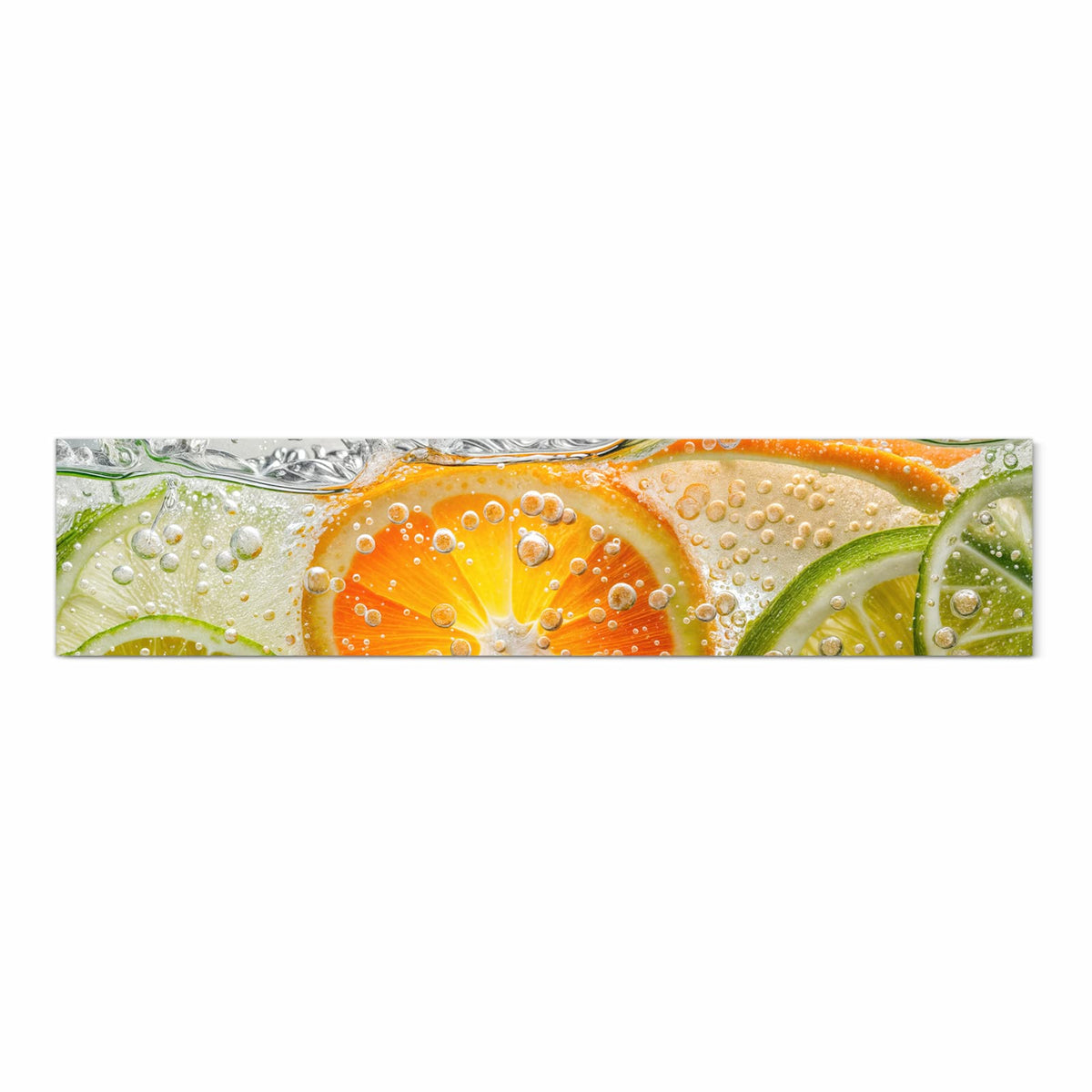 Waschbarer rutschfester Küchenteppich mit Motiv Frucht Spritzer in Frontansicht
