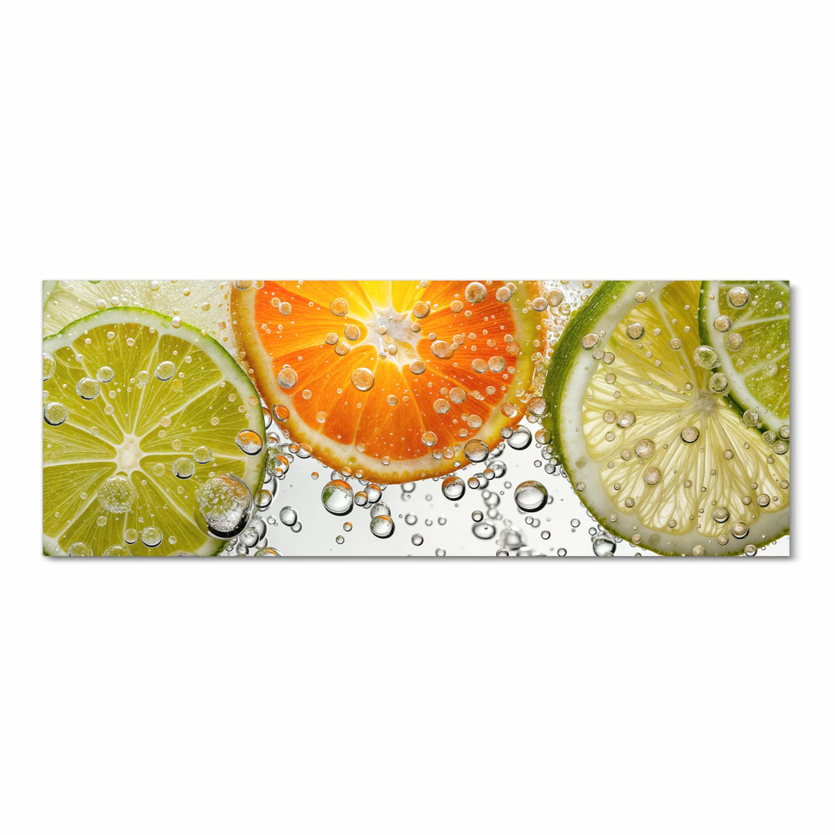 Bodenschonender Bodenläufer Teppich mit Motiv Frucht Spritzer in Frontansicht
