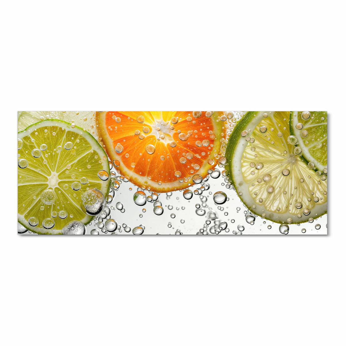 Läufer für Eingangsbereich mit Motiv Frucht Spritzer in Frontansicht - angenehme Haptik