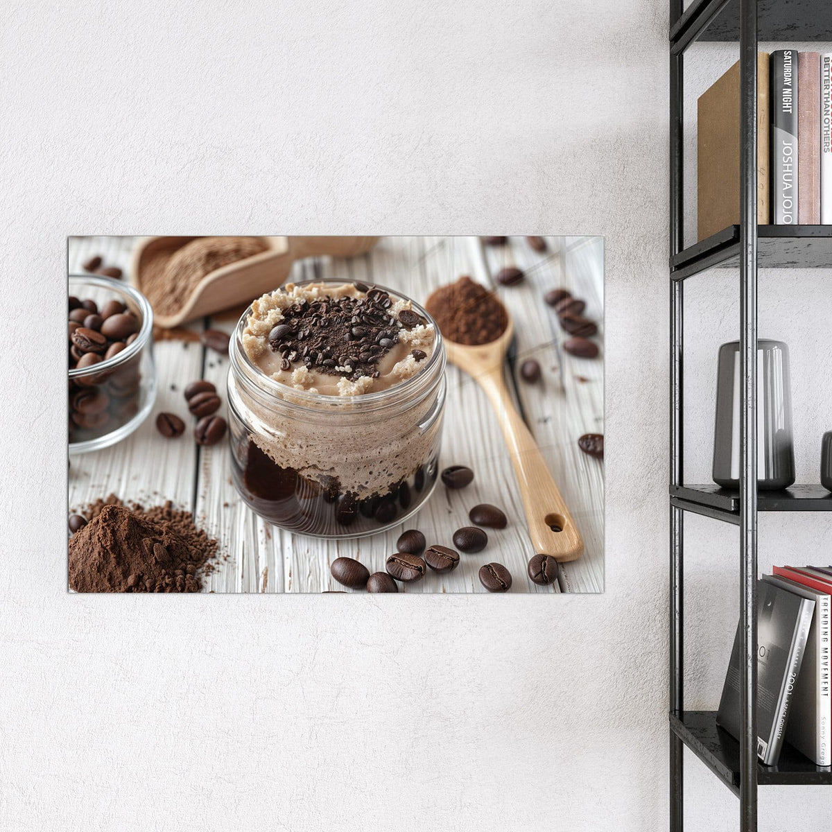 Magnettafel - Kaffeedessert im Glas – Cremiges Kaffeedessert mit Kakaopulver