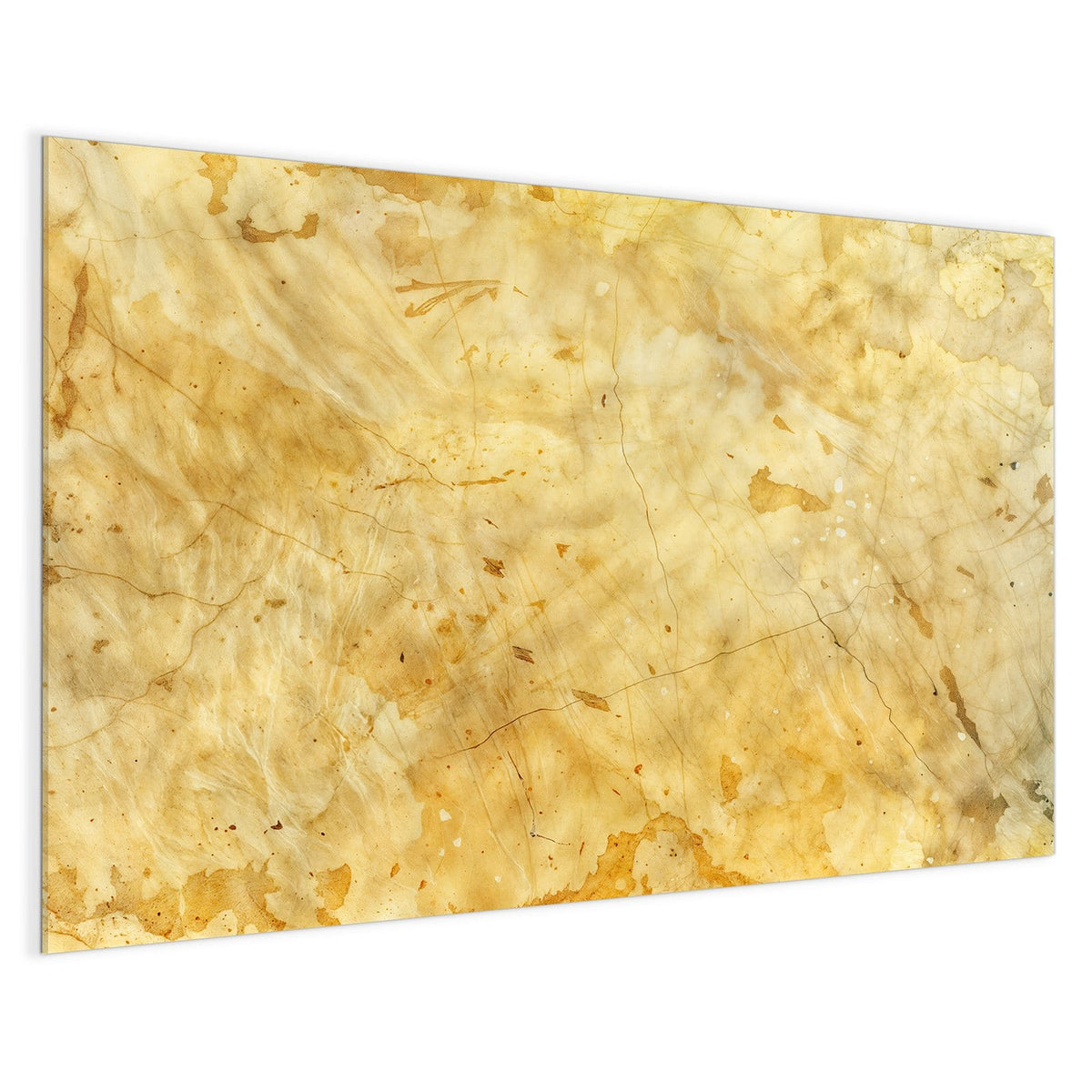 4 mm Glas statt lackiertem Blech – Magnettafel - Honiggelber Marmor