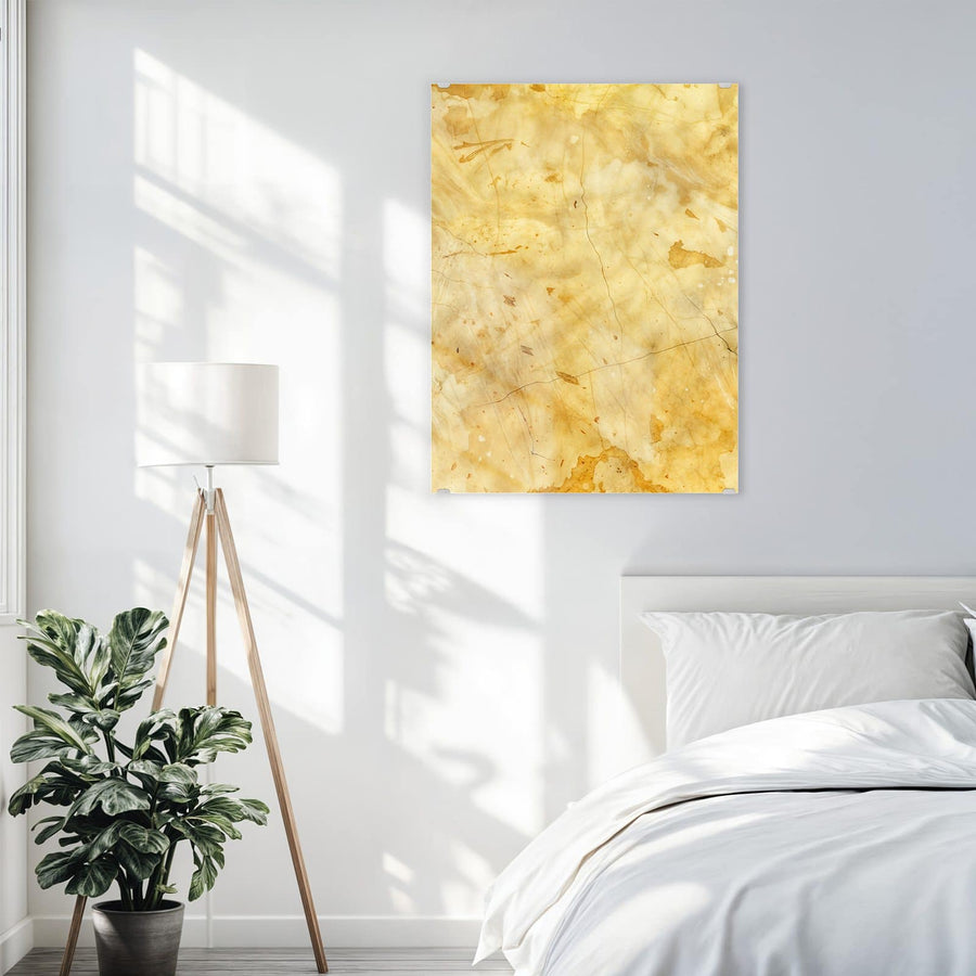 Maße Wandbild - Honiggelber Marmor - Hochformat