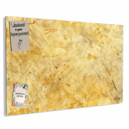 Metall Magnettafel mit dem Motiv Honiggelber Marmor