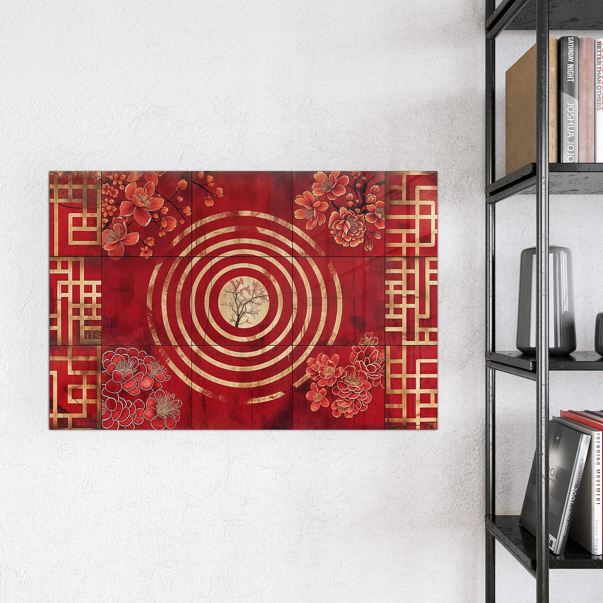 9 Größen – von 30 × 30 bis 120 × 90 cm – Magnettafel - Baum im goldenen Kreis