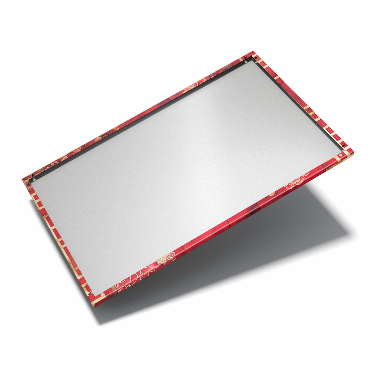 Nur 7 mm – liegt eng an der Wand – Metall Magnettafel - Baum im goldenen Kreis