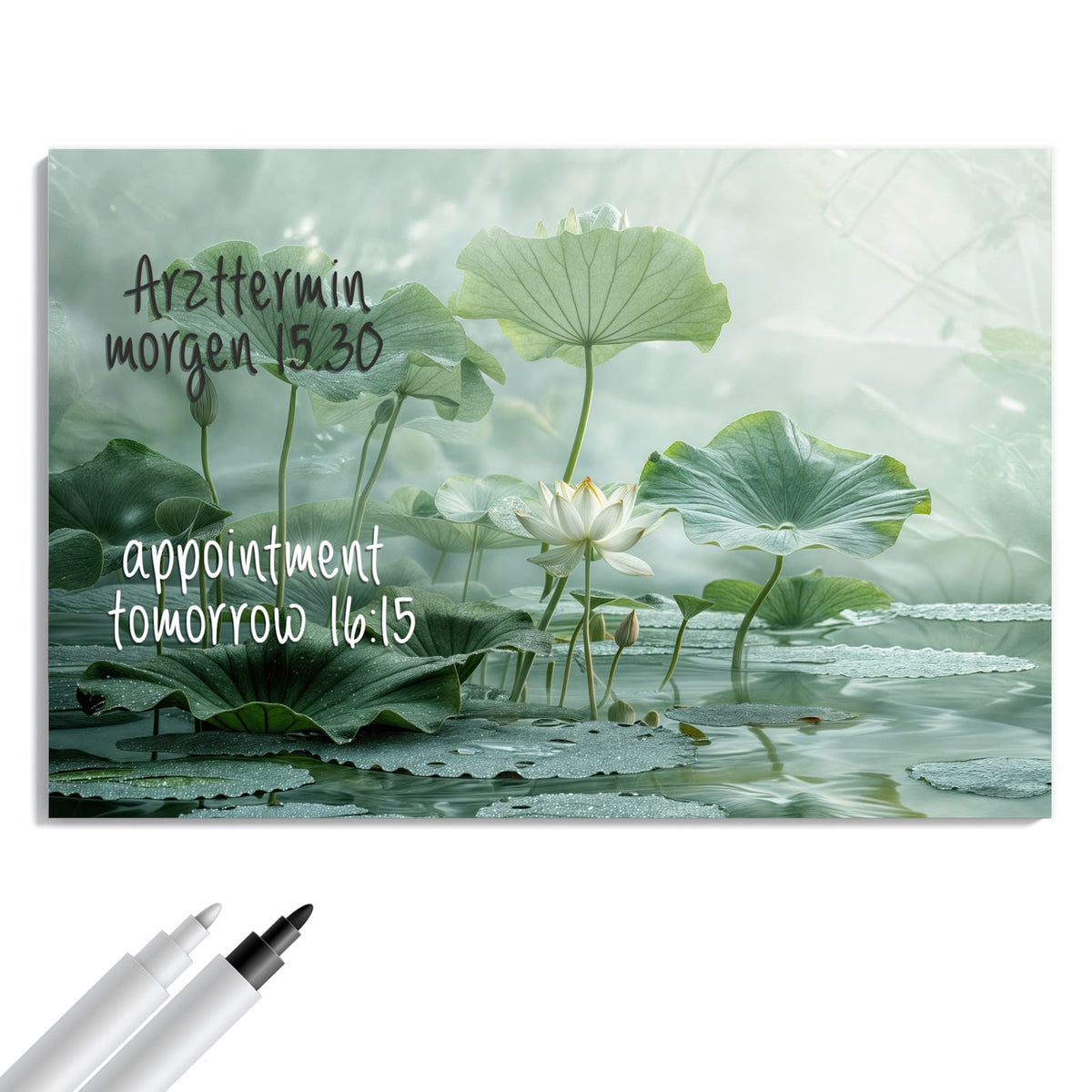 Beschreiben, abwischen, anheften – Metall Magnettafel - Lotusteich