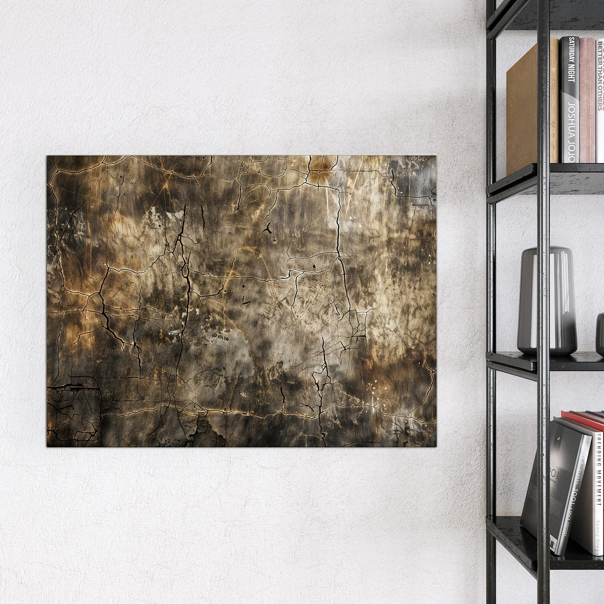 9 Größen – von 30 × 30 bis 120 × 90 cm – Glas Magnettafel - Rissige Erdtöne