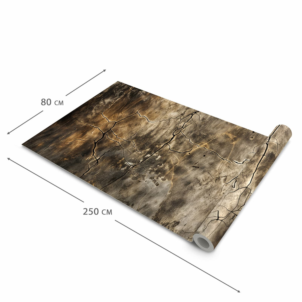 Zeitsparender Küchenteppich mit Motiv Abstrakte Verwitterung in der Grösse 60x120 cm