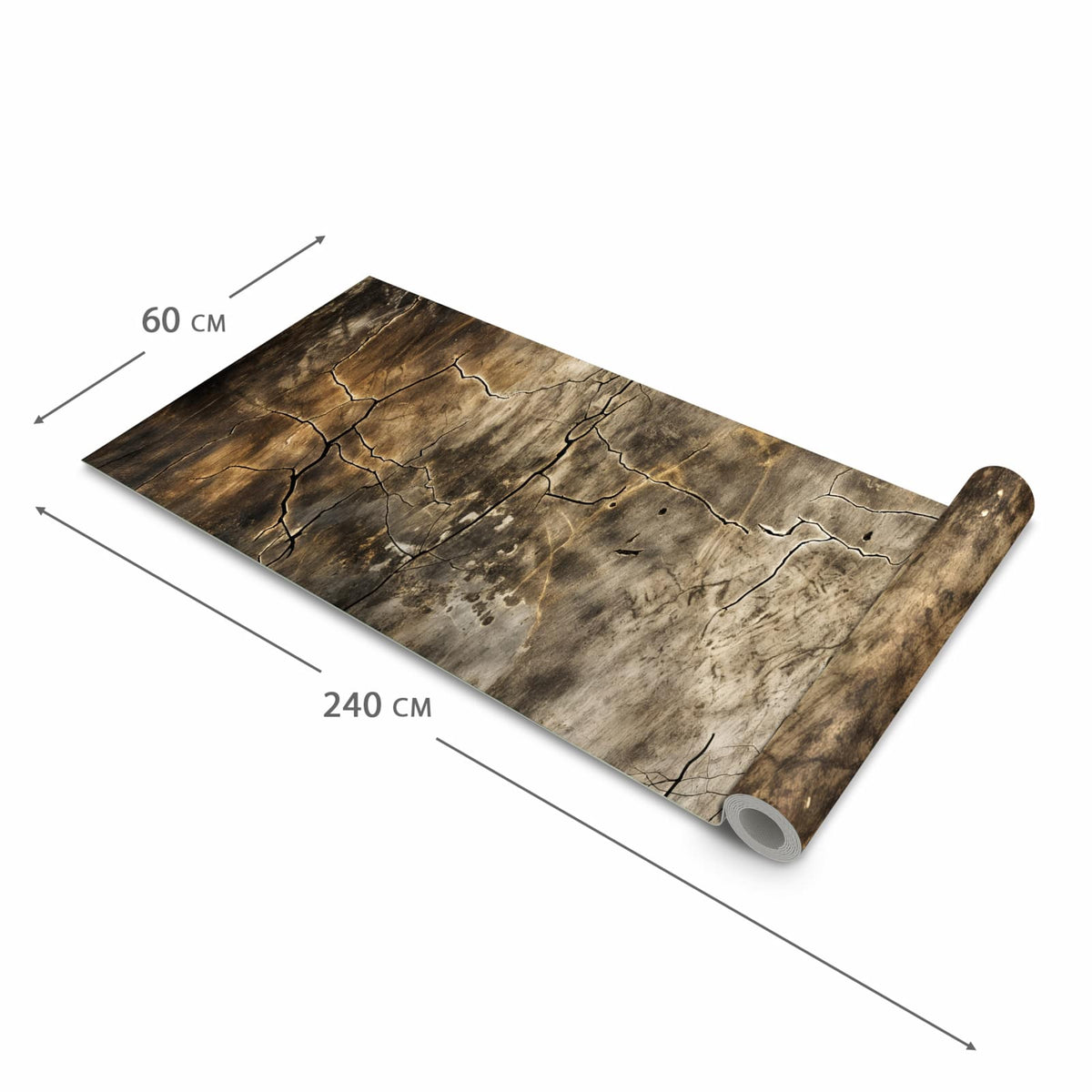 Waschbarer Küchenläufer mit Motiv Abstrakte Verwitterung in der Grösse 60x120 cm für Ordnung