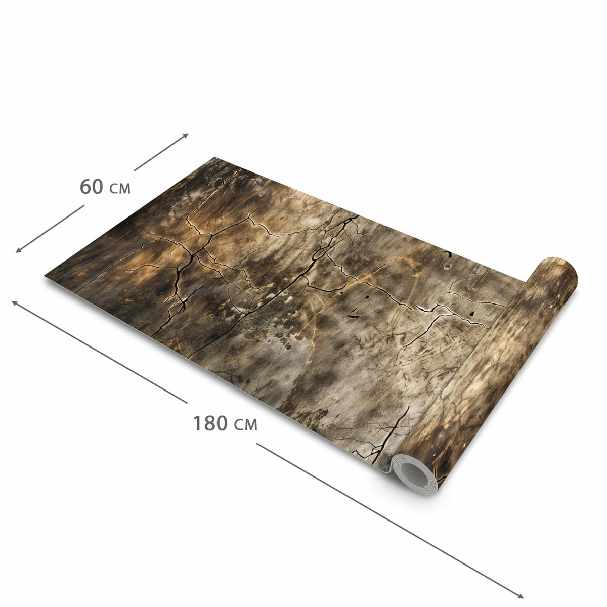 Bodenschonender Küchenläufer nach Maß mit Motiv Abstrakte Verwitterung in der Größe 60x120 cm