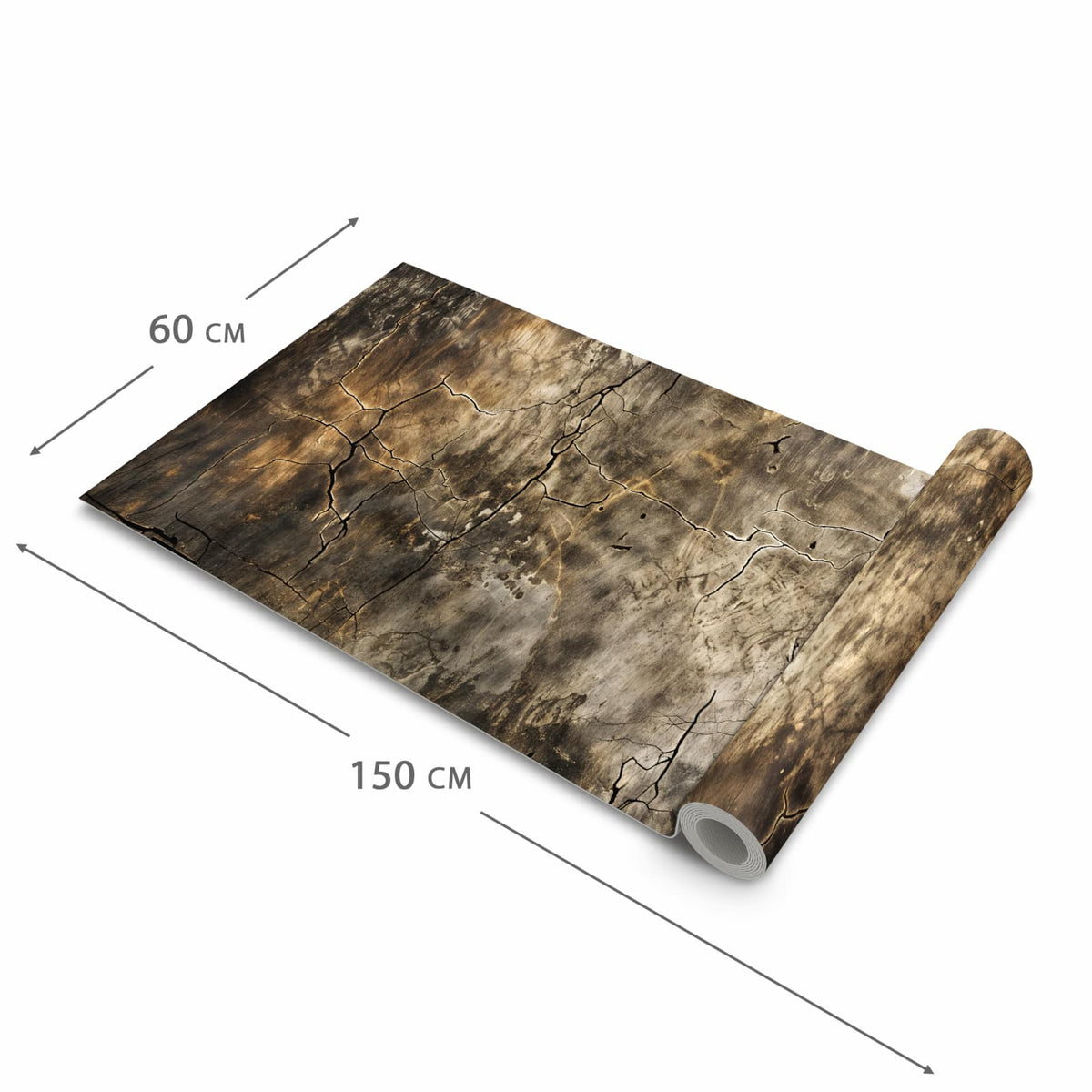 Feuchtigkeitsresistenter moderner Küchenläufer mit Motiv Abstrakte Verwitterung in der Grösse 60x120 cm