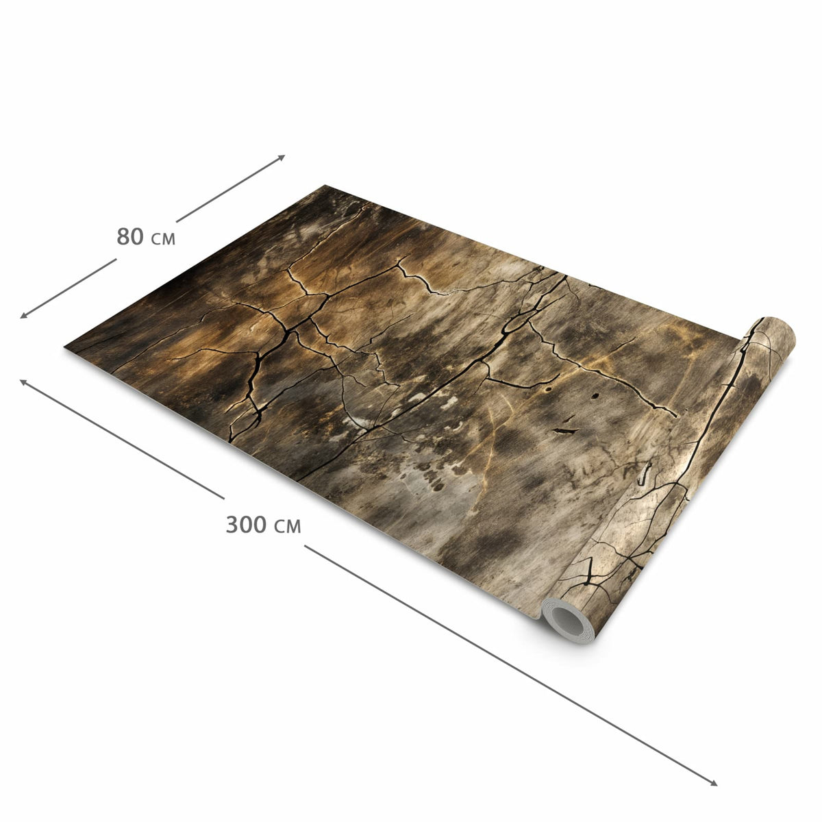 Abriebfester Küchenteppich mit Motiv Abstrakte Verwitterung in der Grösse 60x120 cm