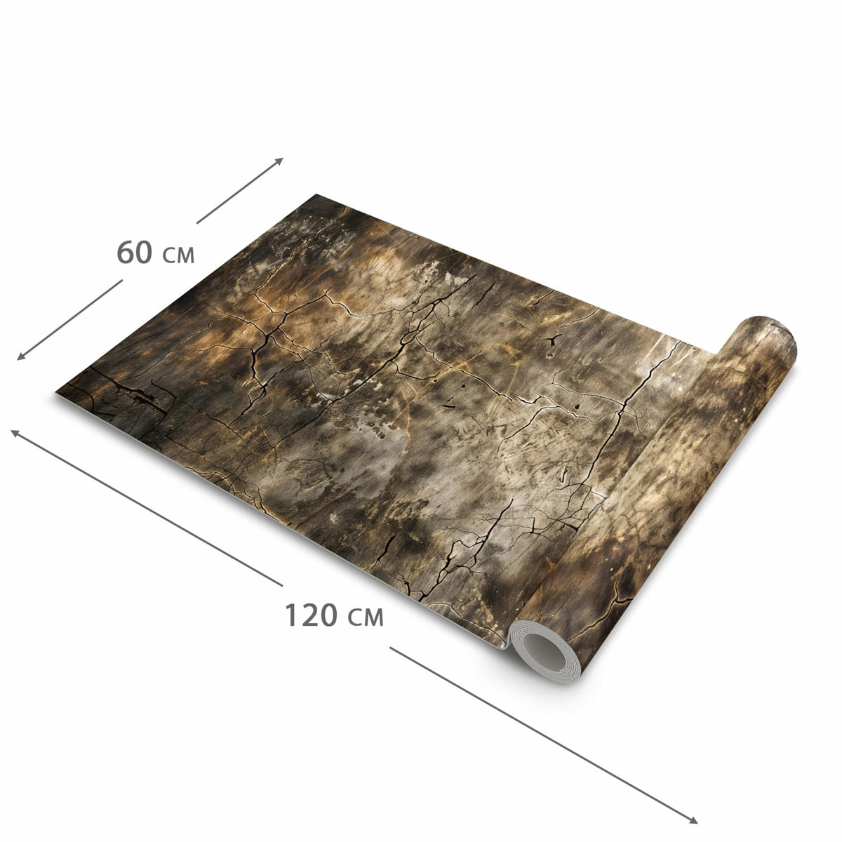 Rutschfester Küchenläufer mit Motiv Abstrakte Verwitterung in der Grösse 60x120 cm