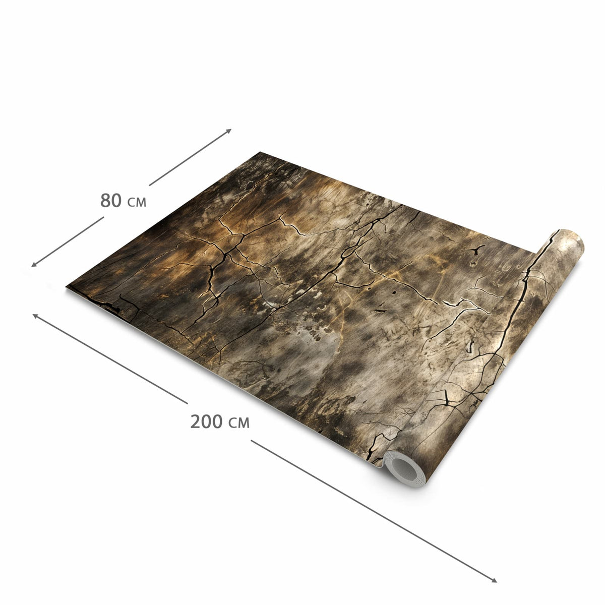 Küchenteppich mit Motiv Abstrakte Verwitterung in der Grösse 60x120 cm für sichere Aufbewahrung