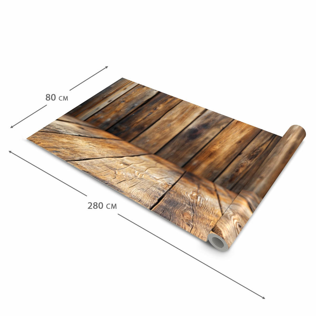 Hygienischer rutschfester Küchenläufer mit Motiv Holzbodenoptik in der Grösse 60x120 cm