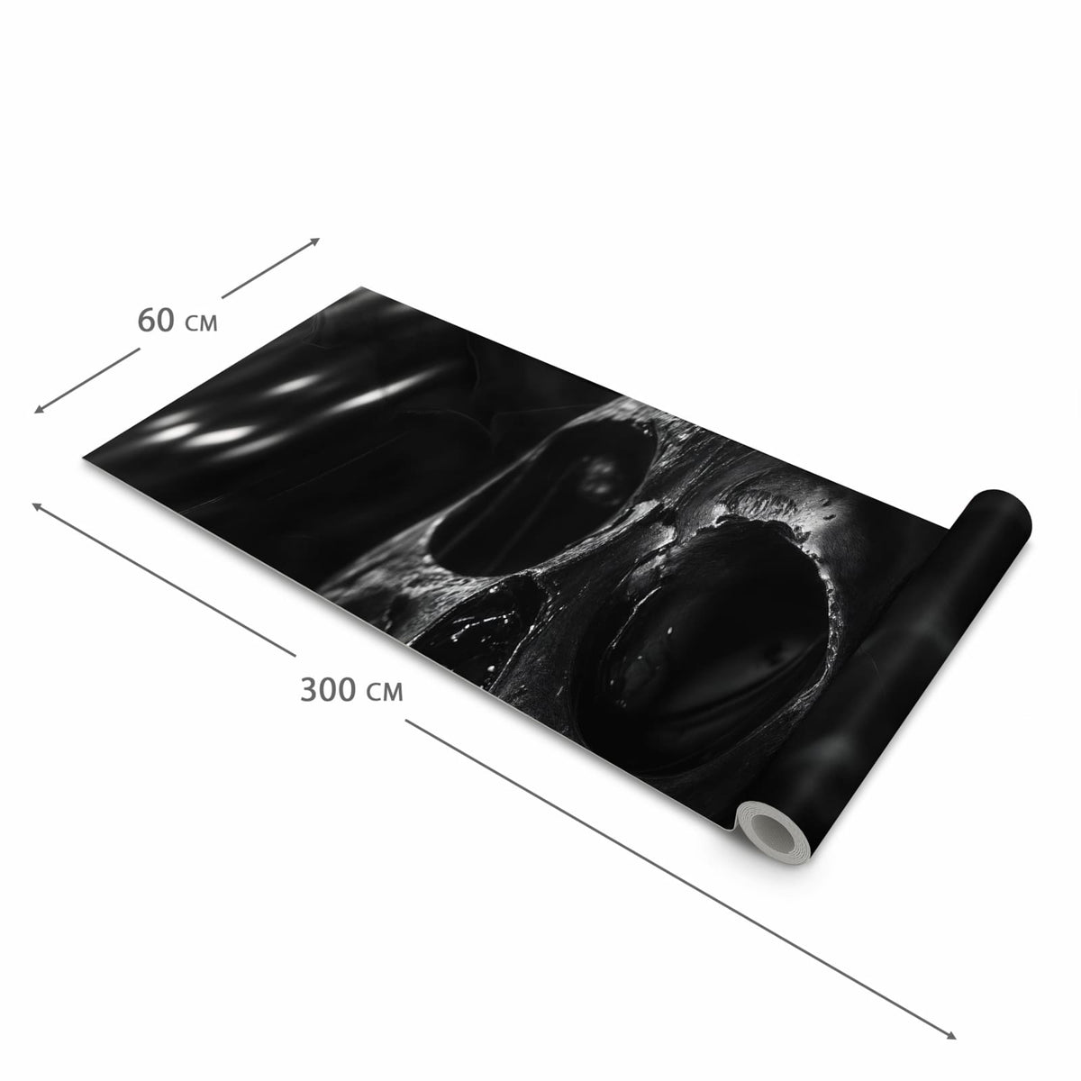 Farbbeständiger rutschfester Küchenteppich mit Motiv Schädelaufnahme in der Grösse 90x240 cm