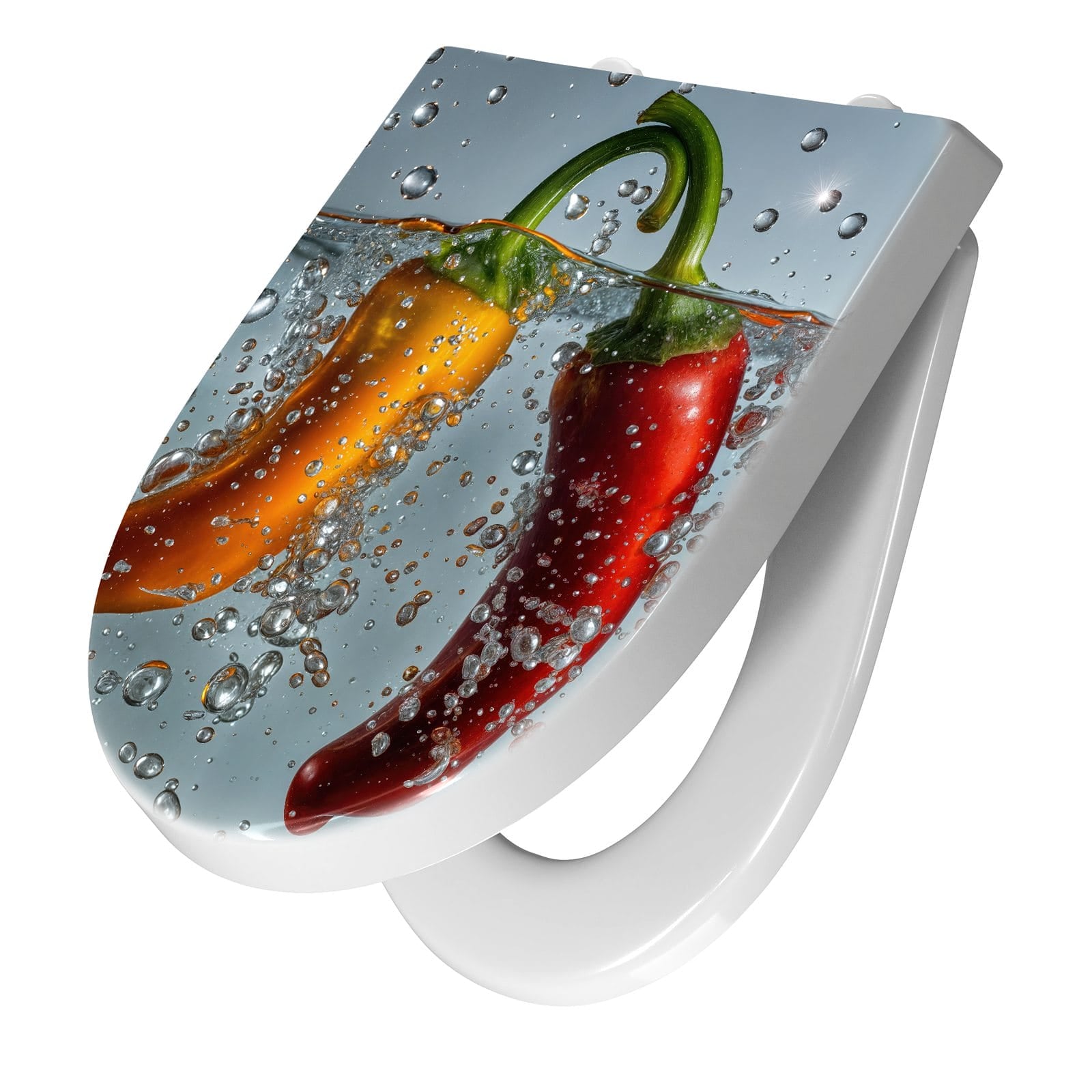 WC-Sitz mit Absenkautomatik In Wasser Paprika