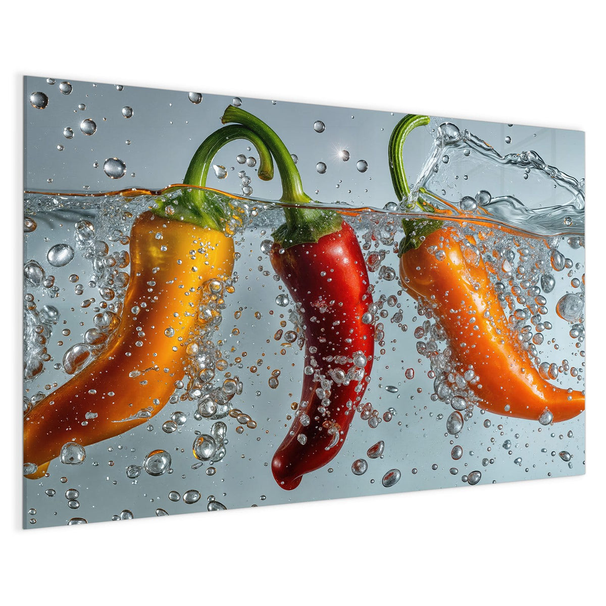 4 mm Glas statt lackiertem Blech – Magnettafel - Spritzige Paprika