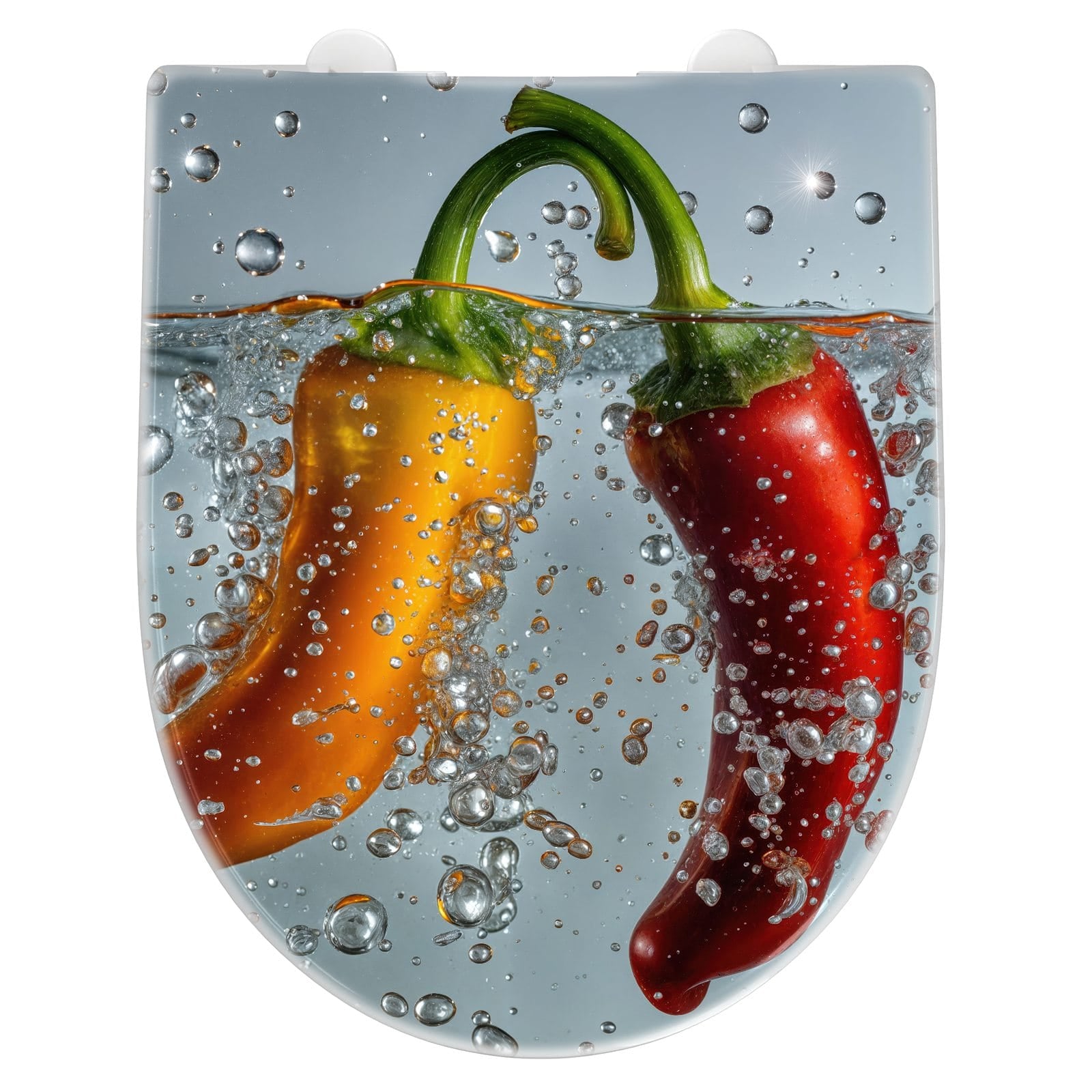 WC-Sitz mit Absenkautomatik In Wasser Paprika