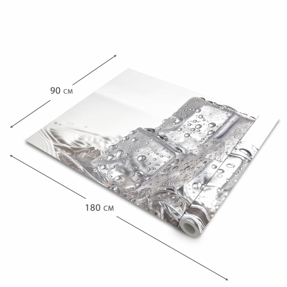Küchenläufer Drei Eiswürfel zusammengerollt