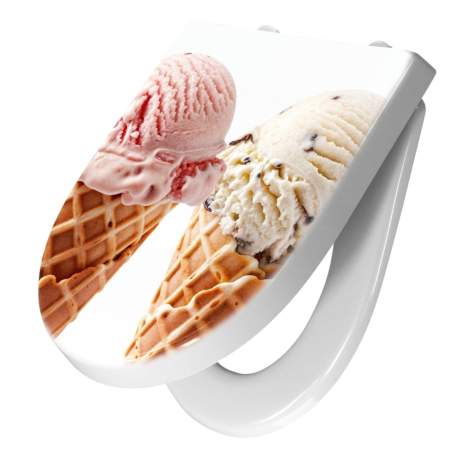 WC-Sitz mit Absenkautomatik Leckeres Eiscreme Trio