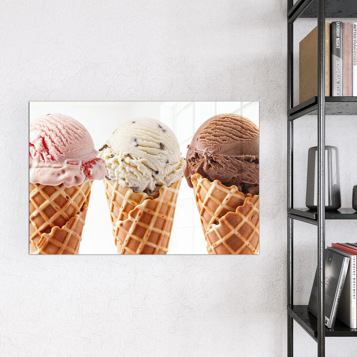 Magnettafel - Drei Eistüten – Drei Eistüten mit Waffelhörnchen