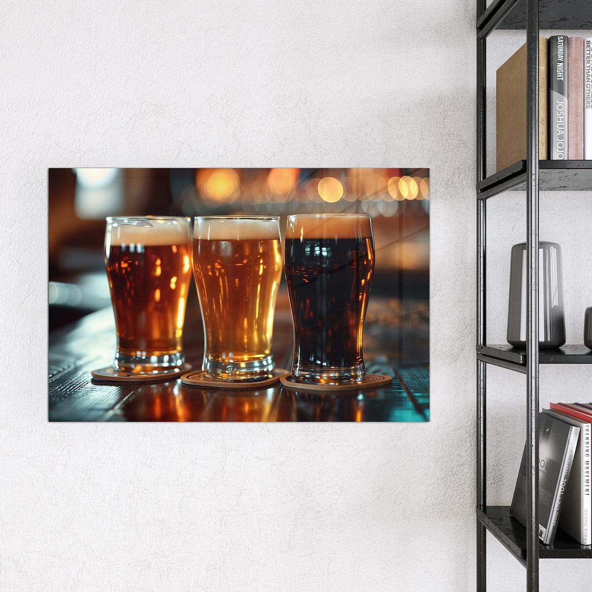 9 Größen – von 30 × 30 bis 120 × 90 cm – Magnettafel - Drei Biersorten