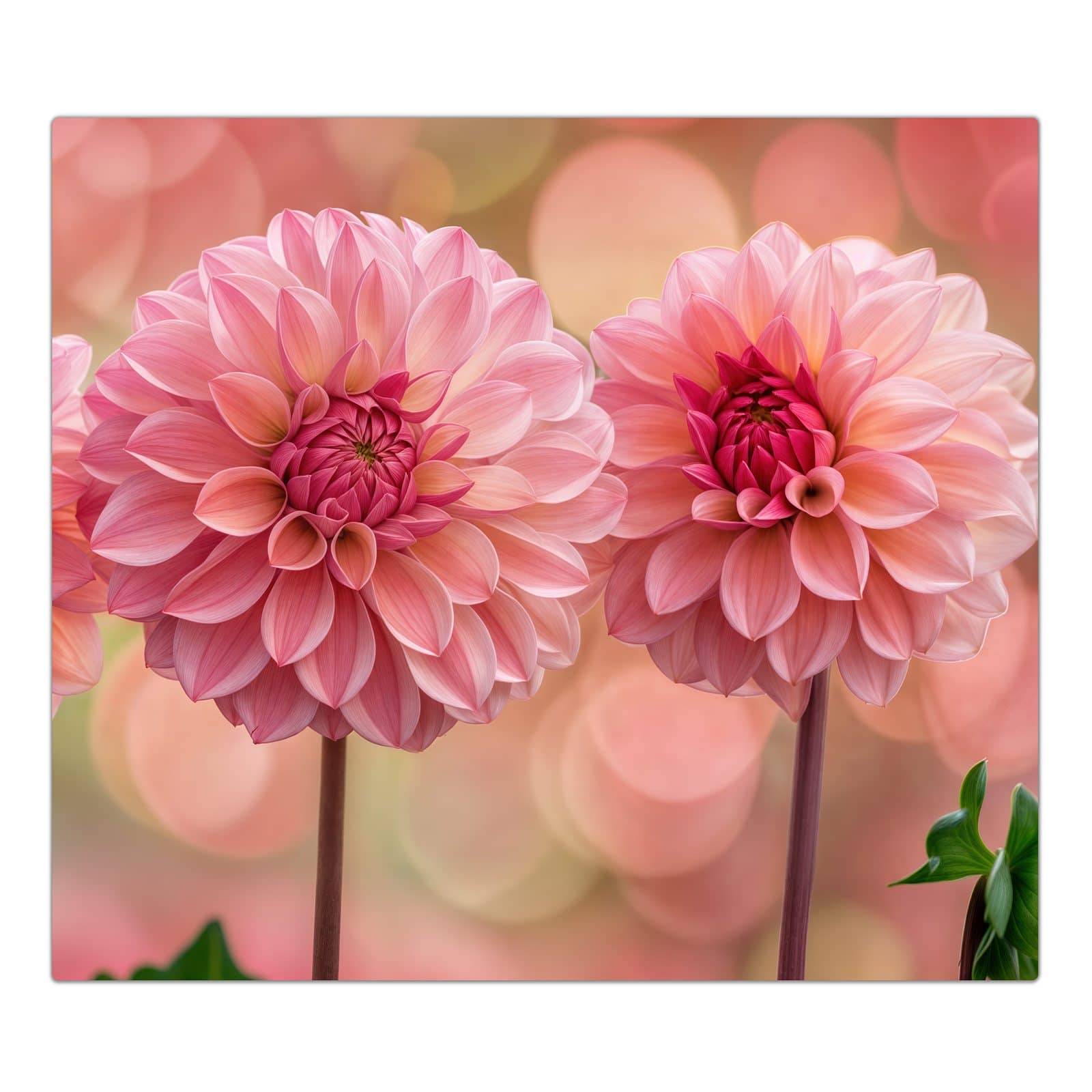 1-teilige Kochfeldabdeckung mit Drei Blumenblüten-Motiv in der Frontansicht #grösse_1-Teilig (60x52cm)