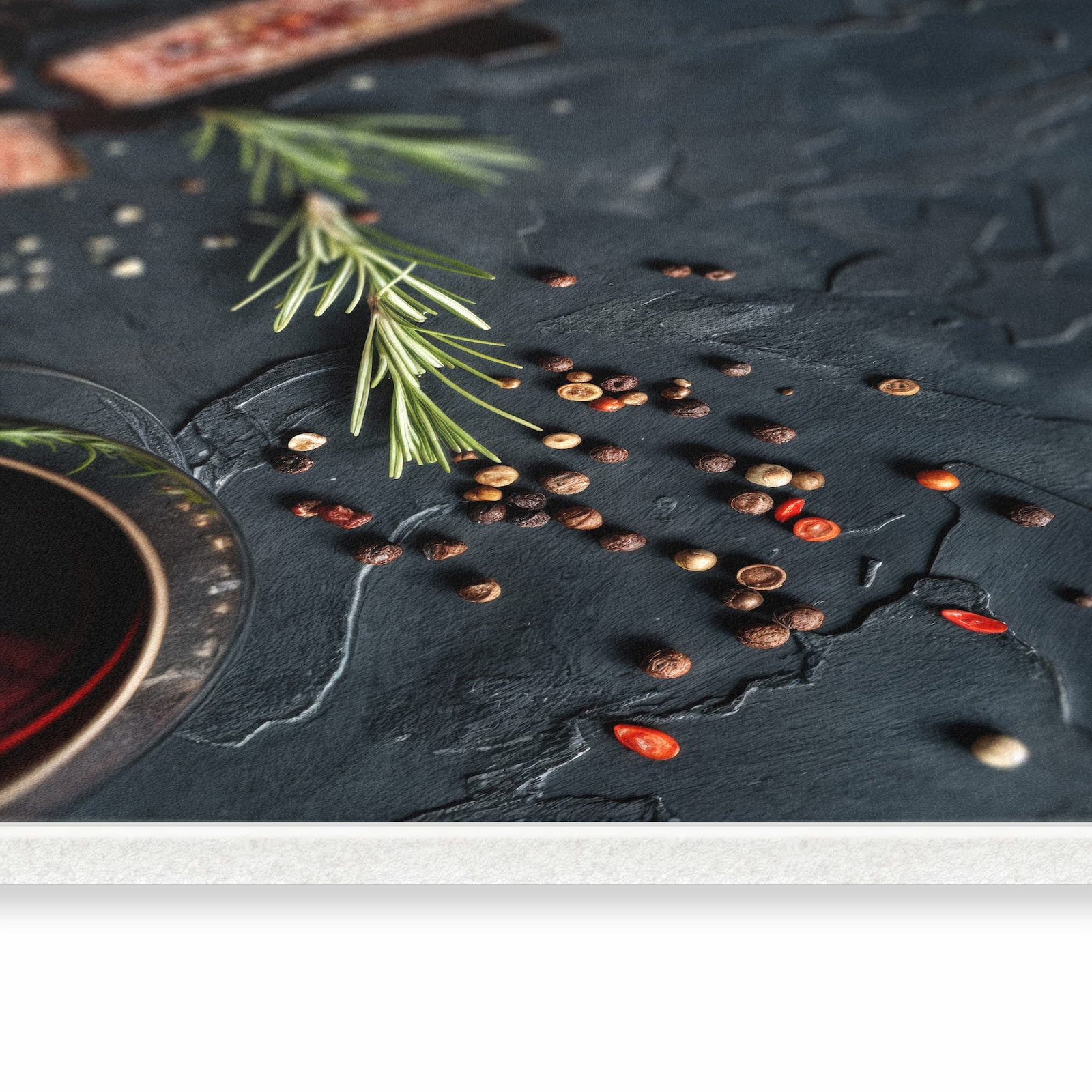 Küchenläufer - Steak und Rotwein