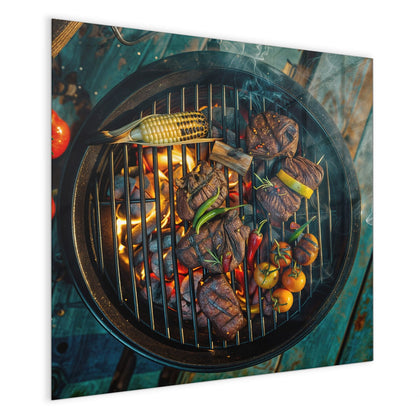 Magnettafel mit dem Motiv Sommergrillfest