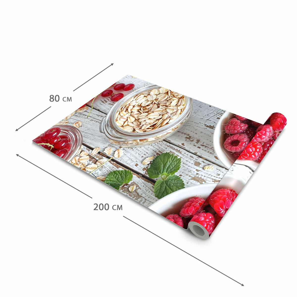Pflegeleichter Küchenläufer mit Motiv Himmlische Beeren in der Grösse 60x120 cm