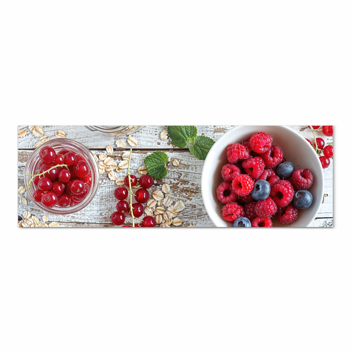 Farbbeständiger Bodenläufer mit Motiv Himmlische Beeren in Frontansicht