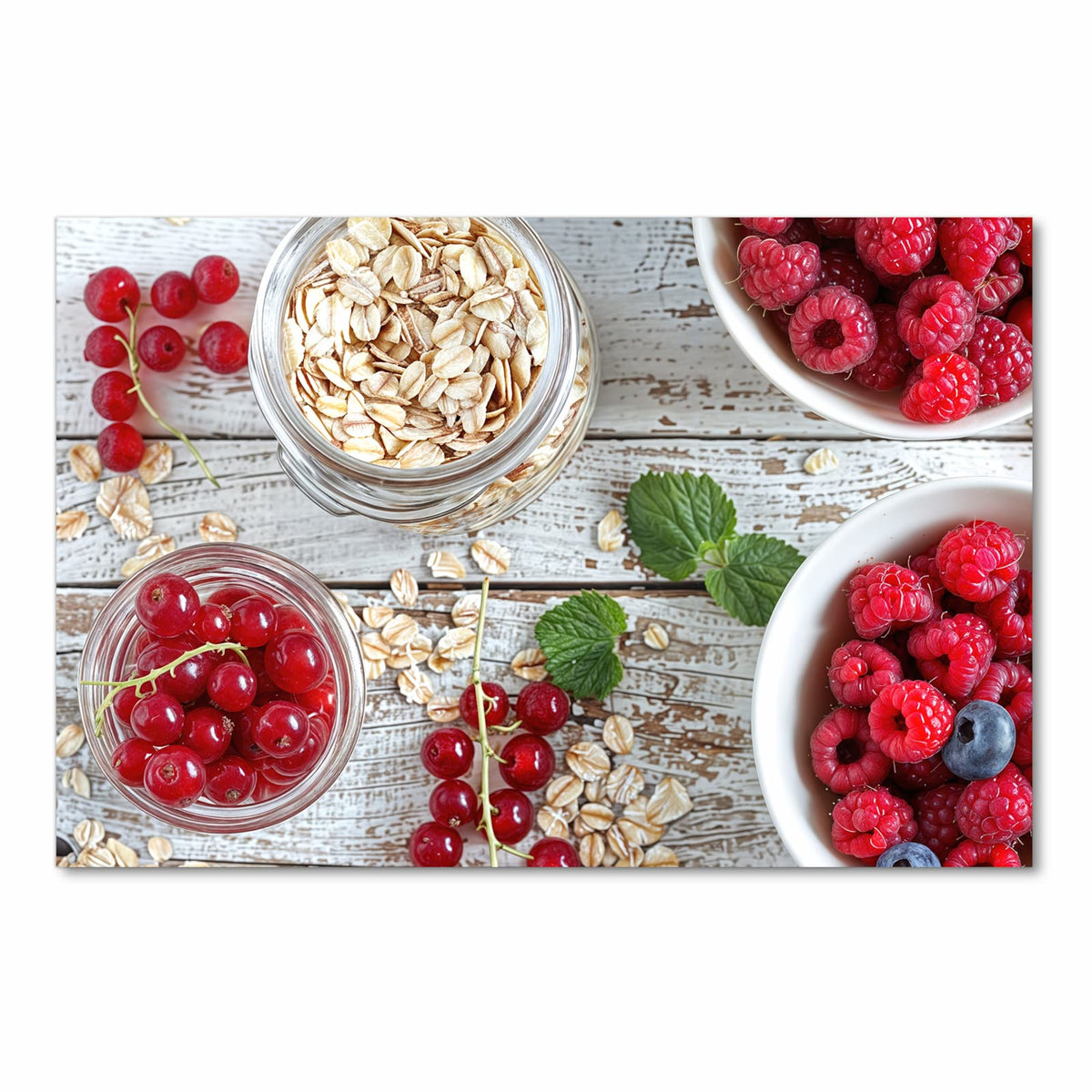 Bodenschonender rutschfester Küchenteppich mit Motiv Himmlische Beeren in Frontansicht