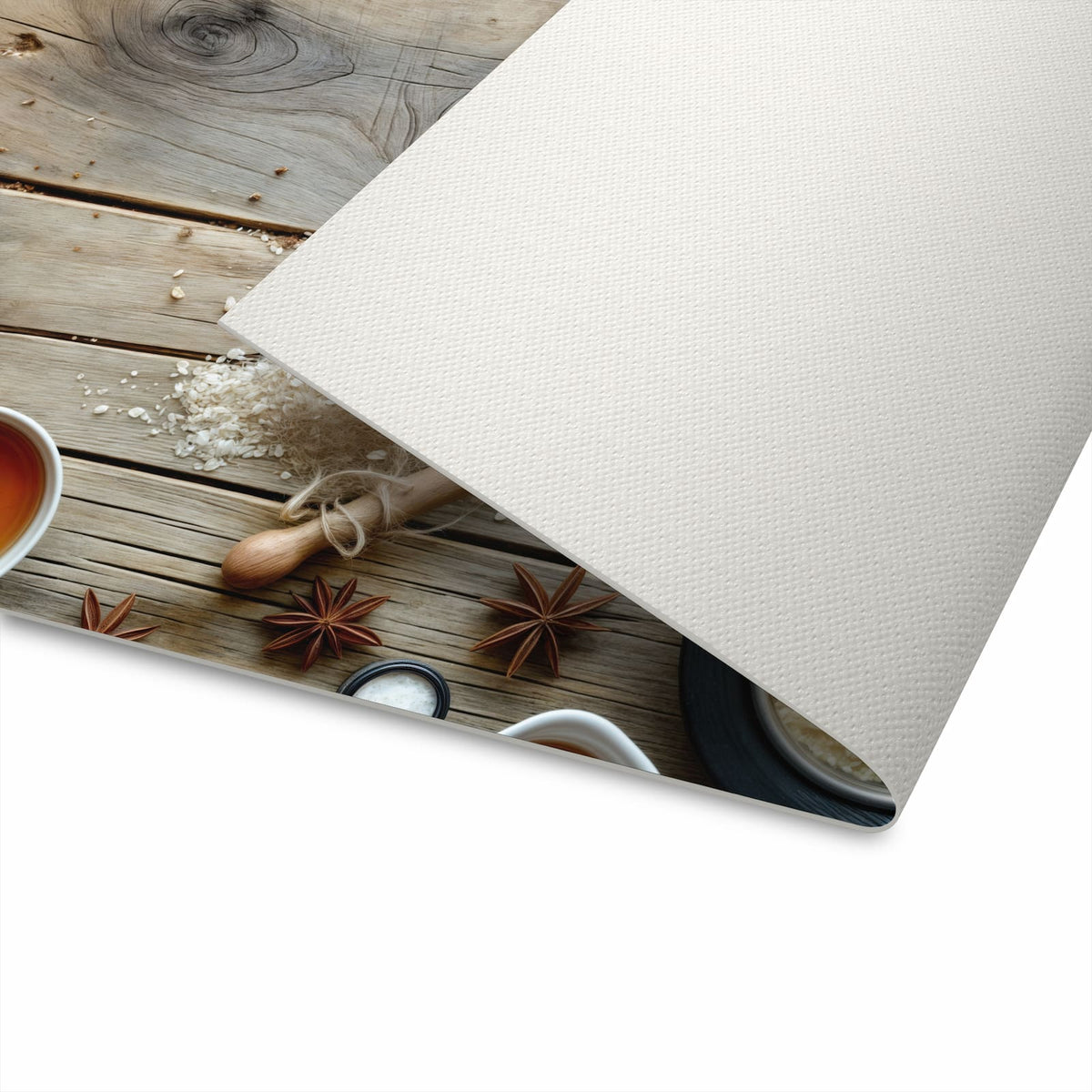 Schmutzabweisender Küchenteppich mit Motiv Herbstbackzubehör in der Unterseite