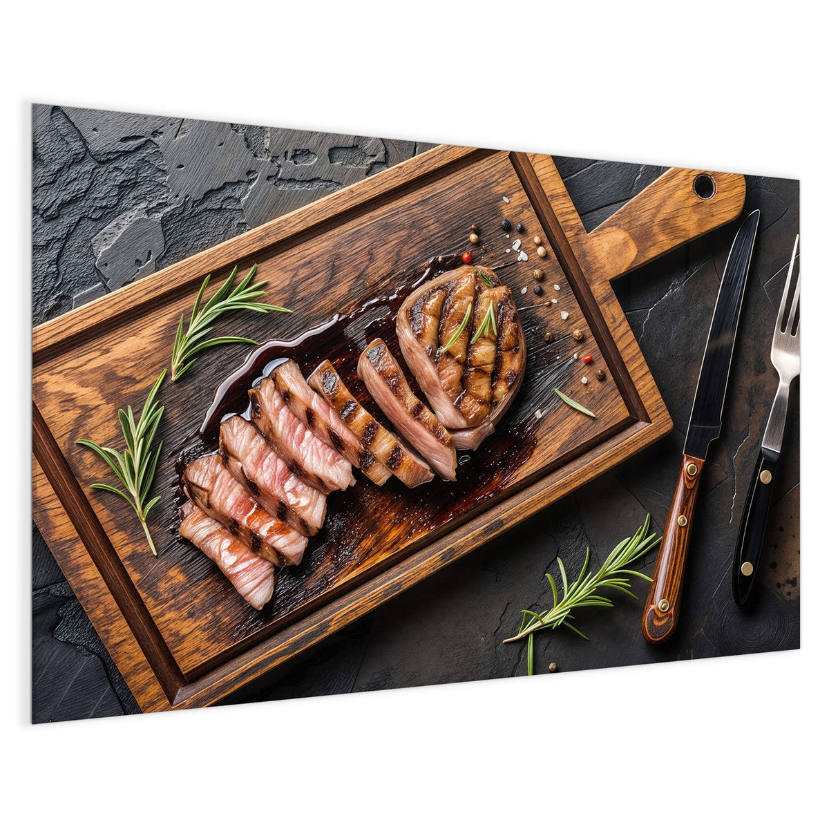 4 mm Glas statt lackiertem Blech – Magnettafel - Steak in Scheiben