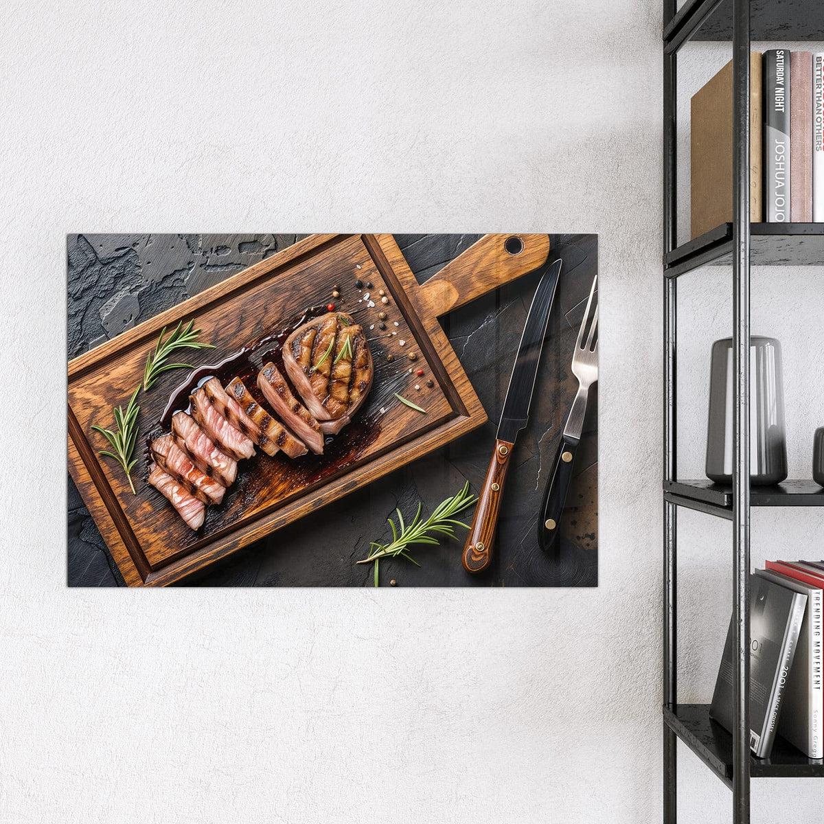 Magnettafel - Steak in Scheiben – Rosa gebratenes Steak in Scheiben