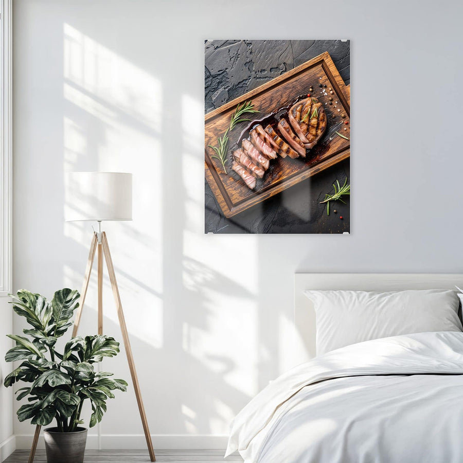 Maße Wandbild - Steak in Scheiben - Hochformat