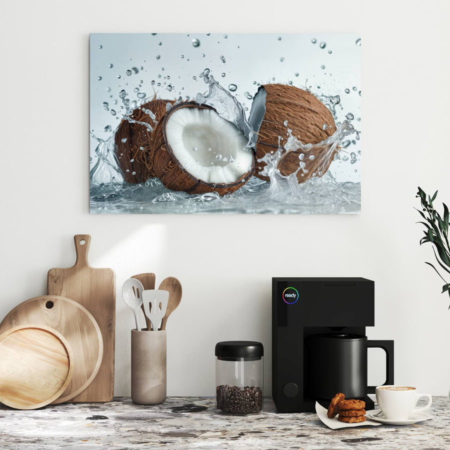 Maße Metall Magnettafel - Halbe Kokosnuss
