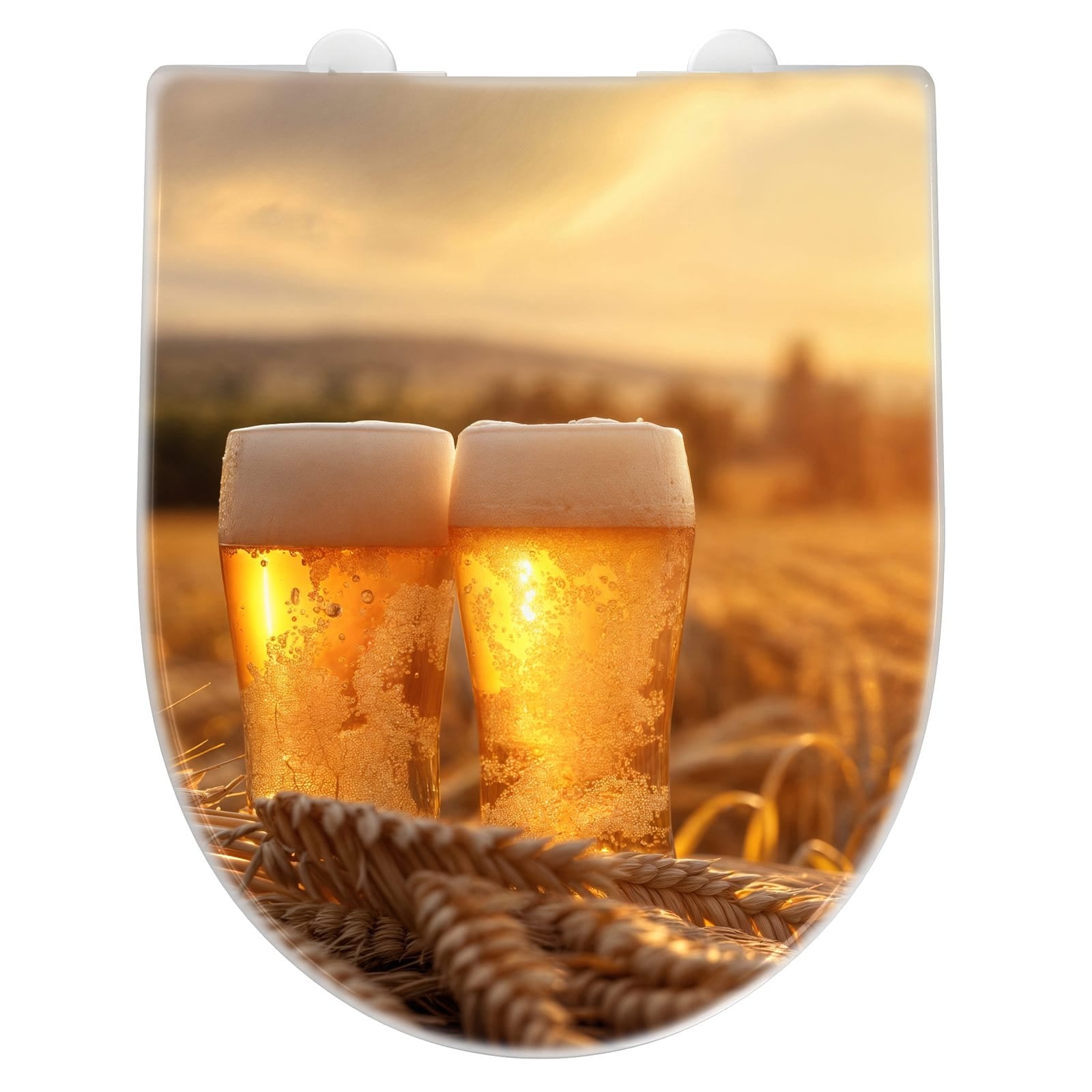 WC-Sitz mit Absenkautomatik Sonnenuntergangsbecher