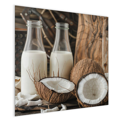 Magnettafel mit dem Motiv Kokosmilch