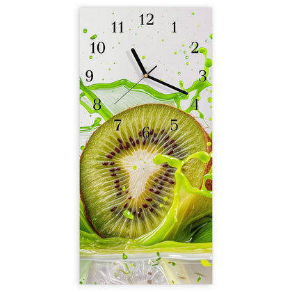 Wanduhr mit dem Motiv Kiwi im Saftspritzer