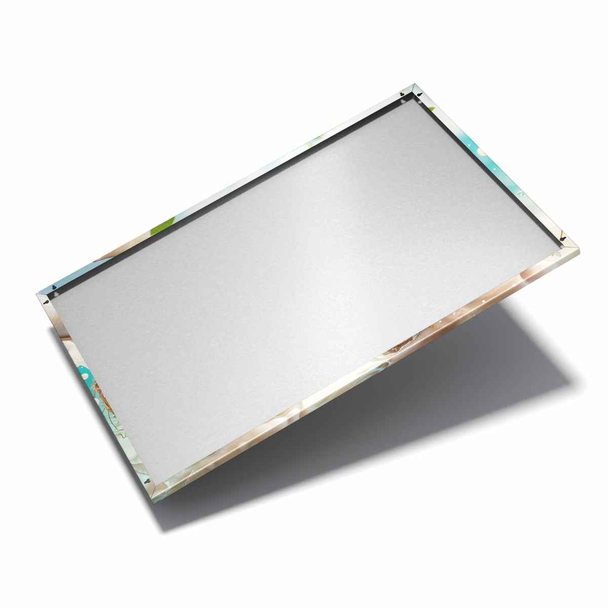 Nur 7 mm – liegt eng an der Wand – Metall Magnettafel - Zerbrochene Kokosnüsse