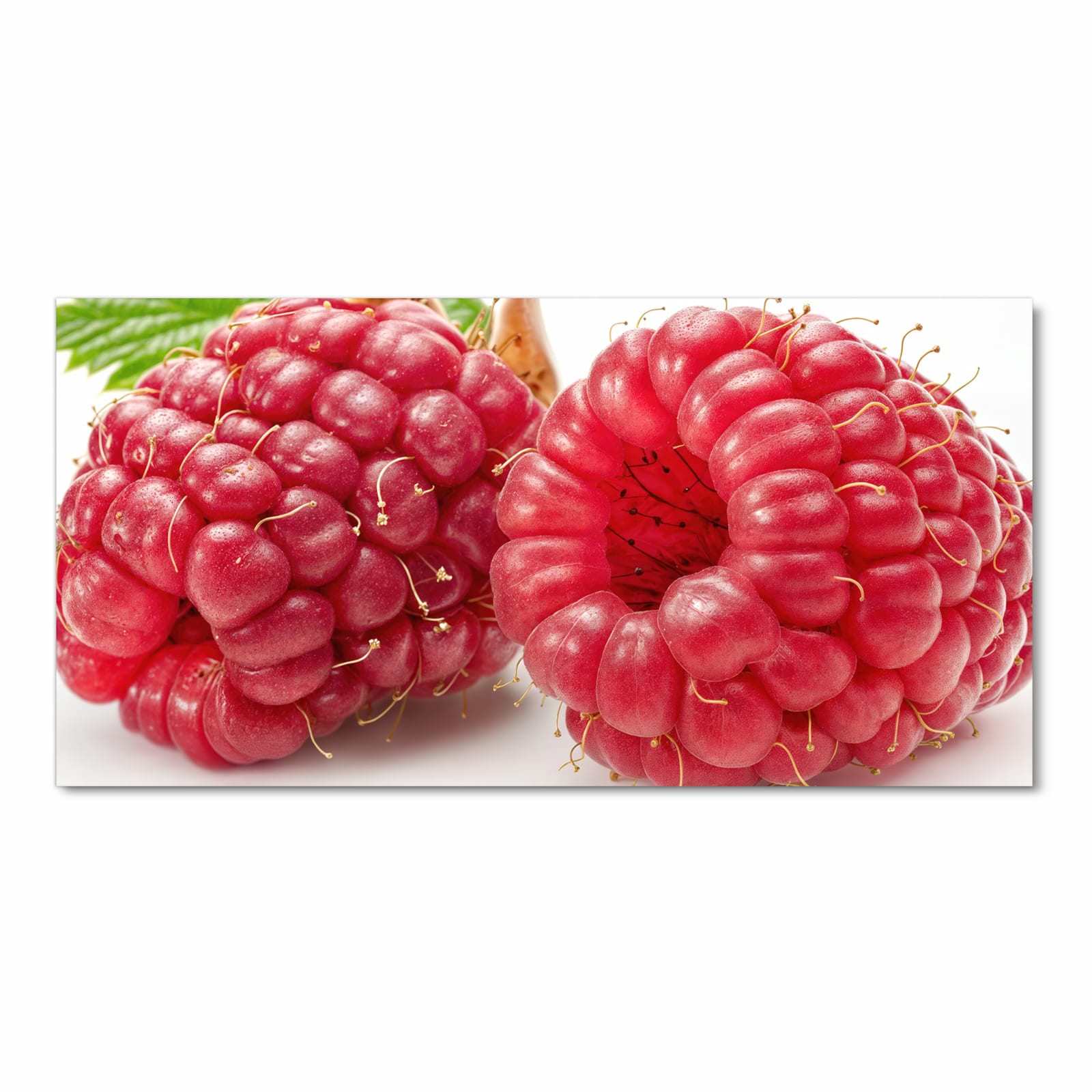 Fleckenresistenter waschbarer Küchenteppich mit Motiv Himbeerenblatt in Frontansicht