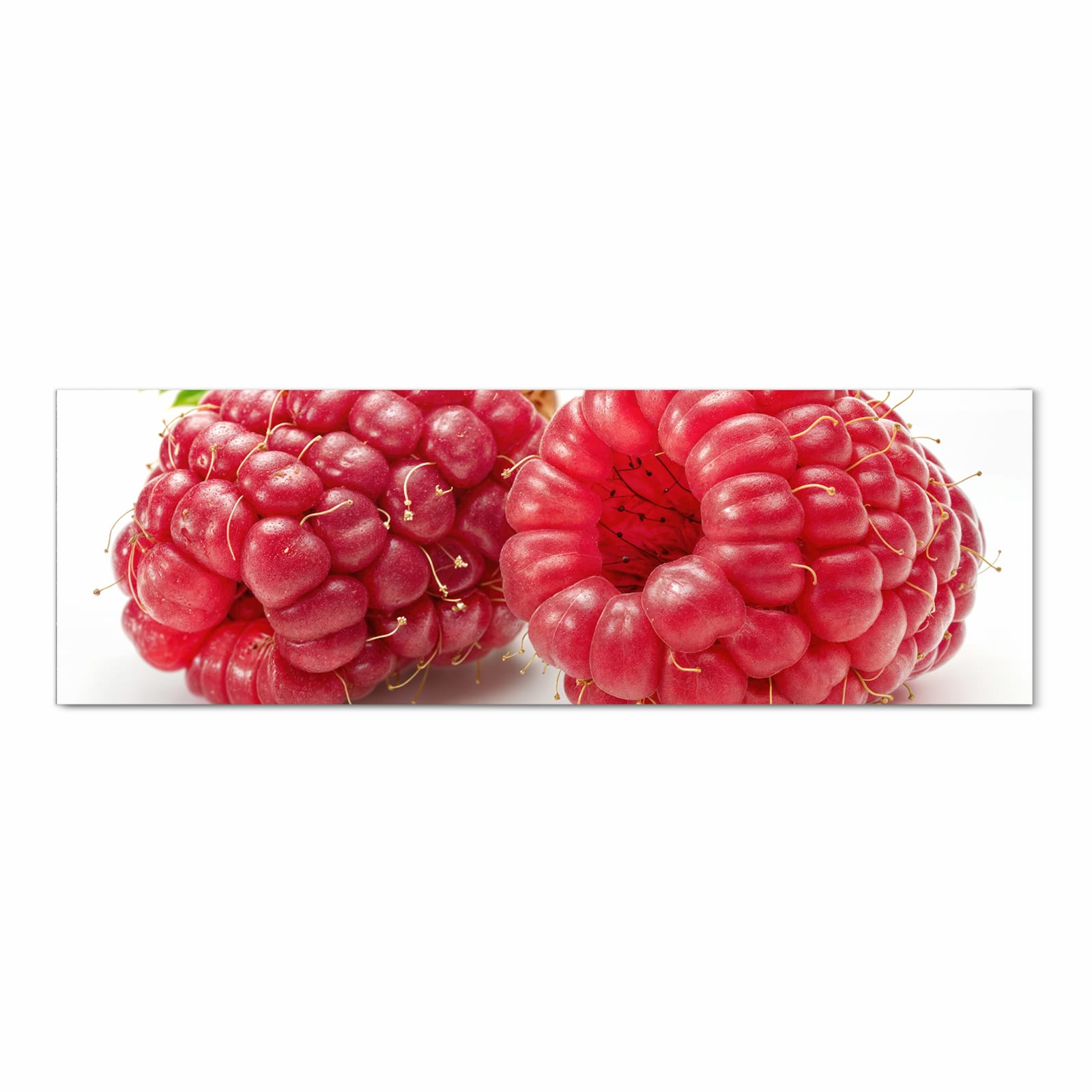 Rutschfester waschbarer Küchenläufer mit Motiv Himbeerenblatt in Frontansicht