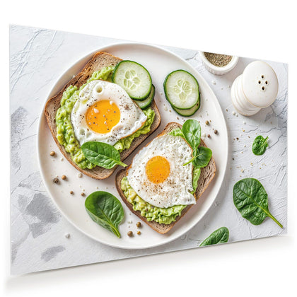 Wandbild mit dem Motiv Brot und Avocado