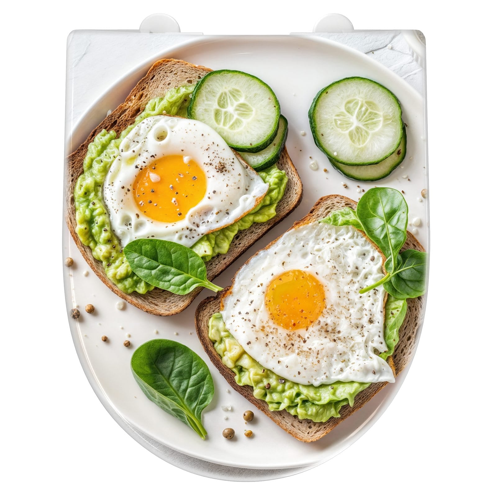 WC-Sitz mit Absenkautomatik Brot und Avocado