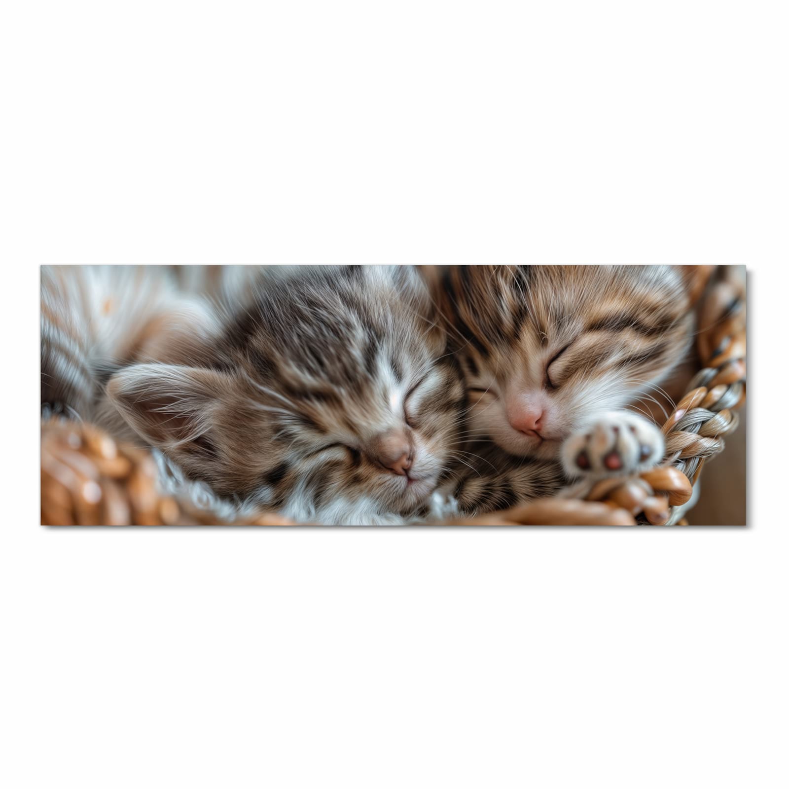 Rutschfester Küchenteppich mit Motiv Kätzchen von Schlafende in Frontansicht schützt den Boden