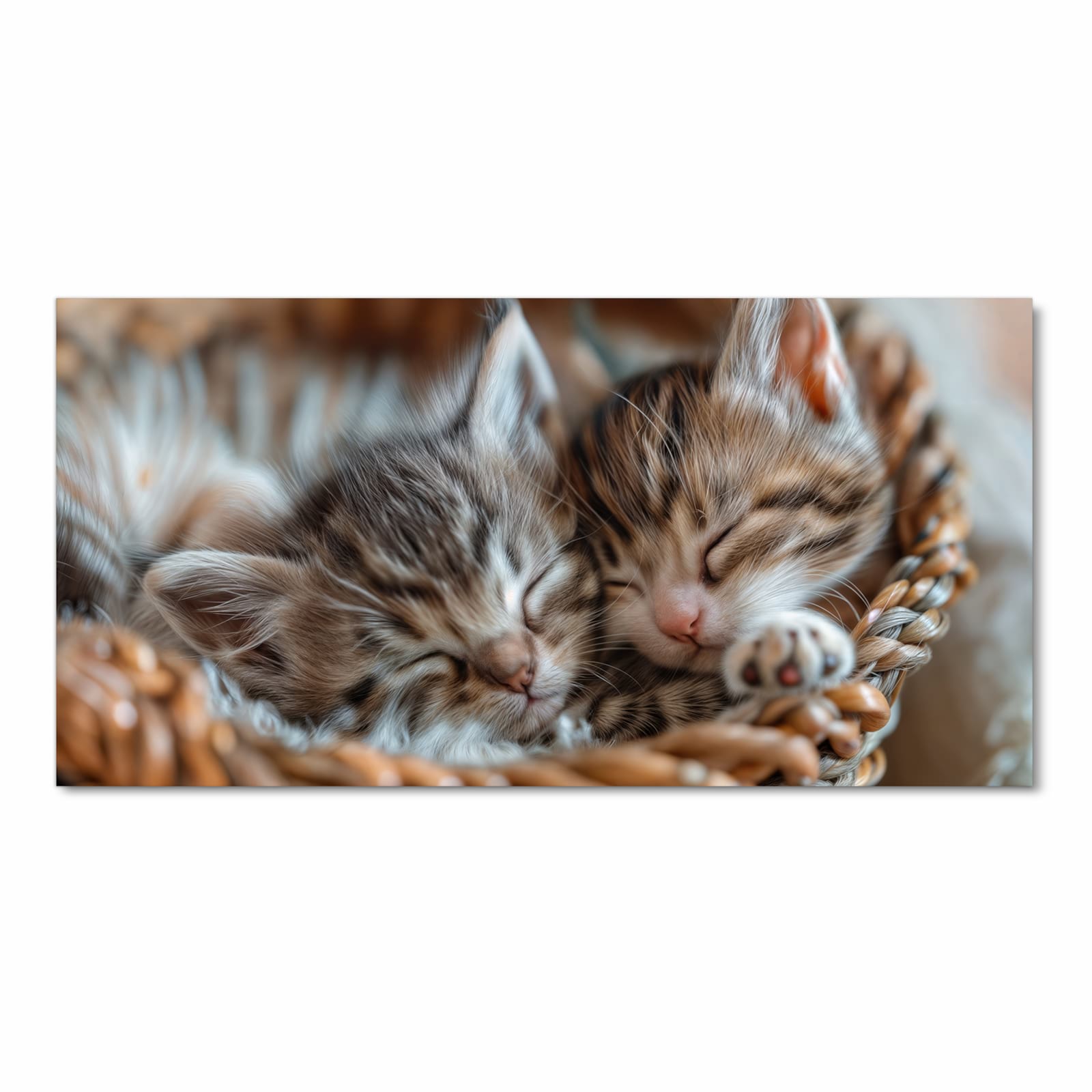 Komfortabler waschbarer Läufer für die Küche mit Motiv Kätzchen von Schlafende in Frontansicht