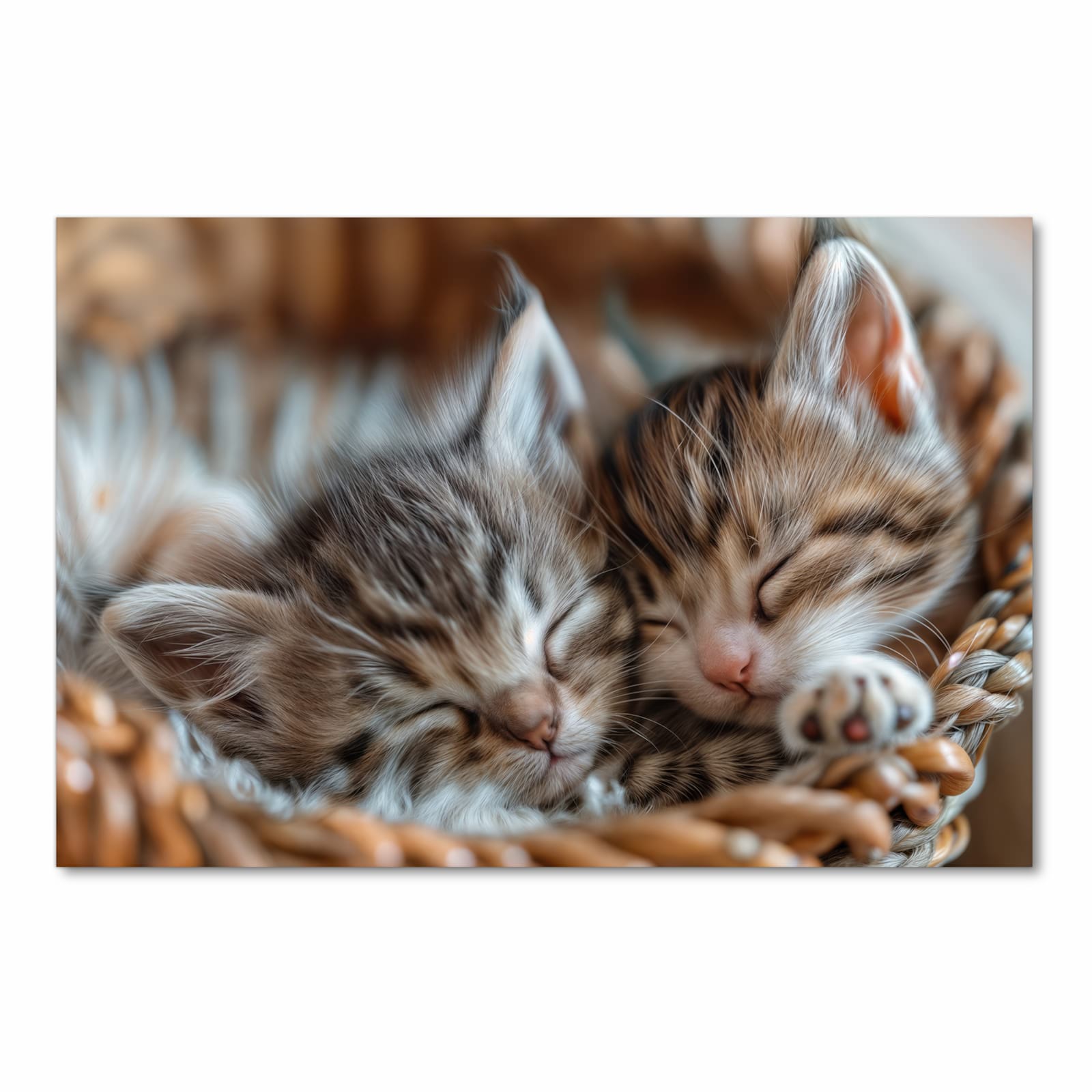 Waschbarer rutschfester Küchenteppich mit Motiv Kätzchen von Schlafende in Frontansicht