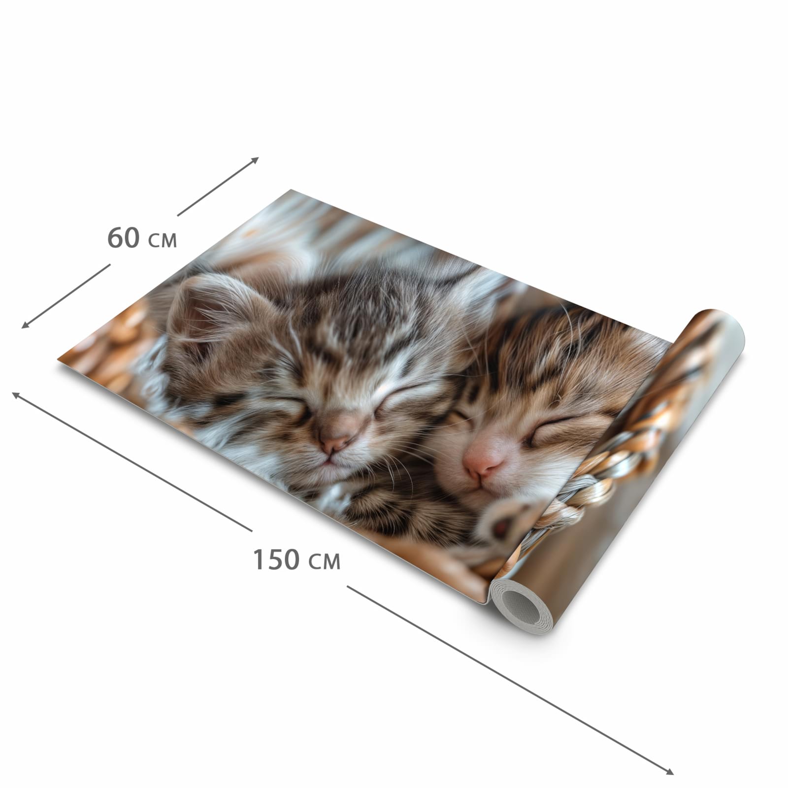 Schmutzabweisender Küchenläufer mit Motiv Kätzchen von Schlafende in der Grösse 60x90 cm